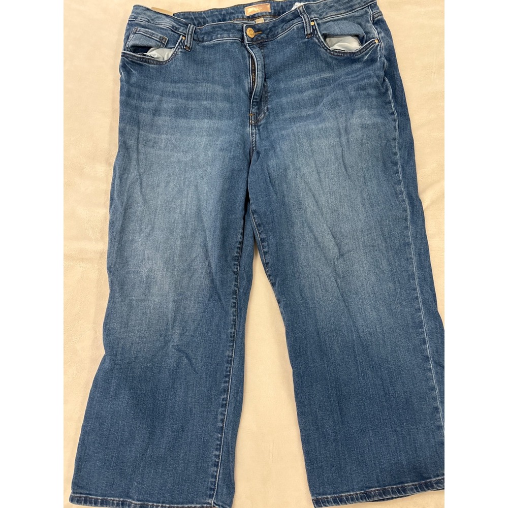 KUT from the Kloth Charlotte High Rise Wide Leg Jeans Medium Wash 18W